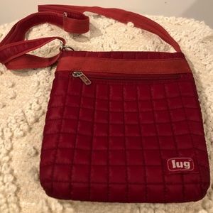 Lug Brand Excellent Condition Quilted Puffy Crossbody Purse / Bag in Red